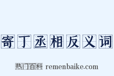 寄丁丞相反义词是什么意思的图片